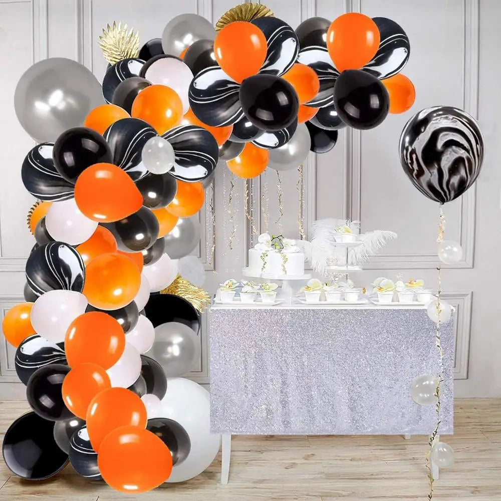 YOUMIKA  -  Halloween Balloons Garland Kit Decoration for Home DIY Balloon Arch Kit 5-18" Big Spider Balloons Mini Skull Bat Foil Balloons