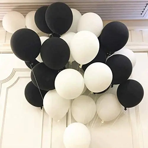 YOUMIKA  -  Black Gold White Balloon Garland Arch Kit for Birthday Baby Shower Wedding Graduation New Year Black -Tie Party Backdrop Decor