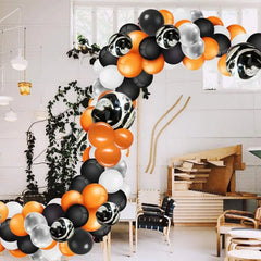 YOUMIKA  -  Halloween Balloons Garland Kit Decoration for Home DIY Balloon Arch Kit 5-18" Big Spider Balloons Mini Skull Bat Foil Balloons