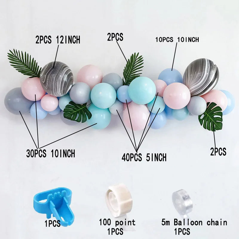 YOUMIKA  -  Macaron Balloons Garland Kit Birthday Party Decorations  Included for Valentine's Day, Baby Shower, Anniversary Party Decor