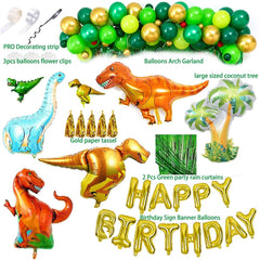 YOUMIKA   -  Dinosaur Birthday Party Decorations & Balloons Arch Garland Kit for Dino Themed Kid's Party Shower Celebration