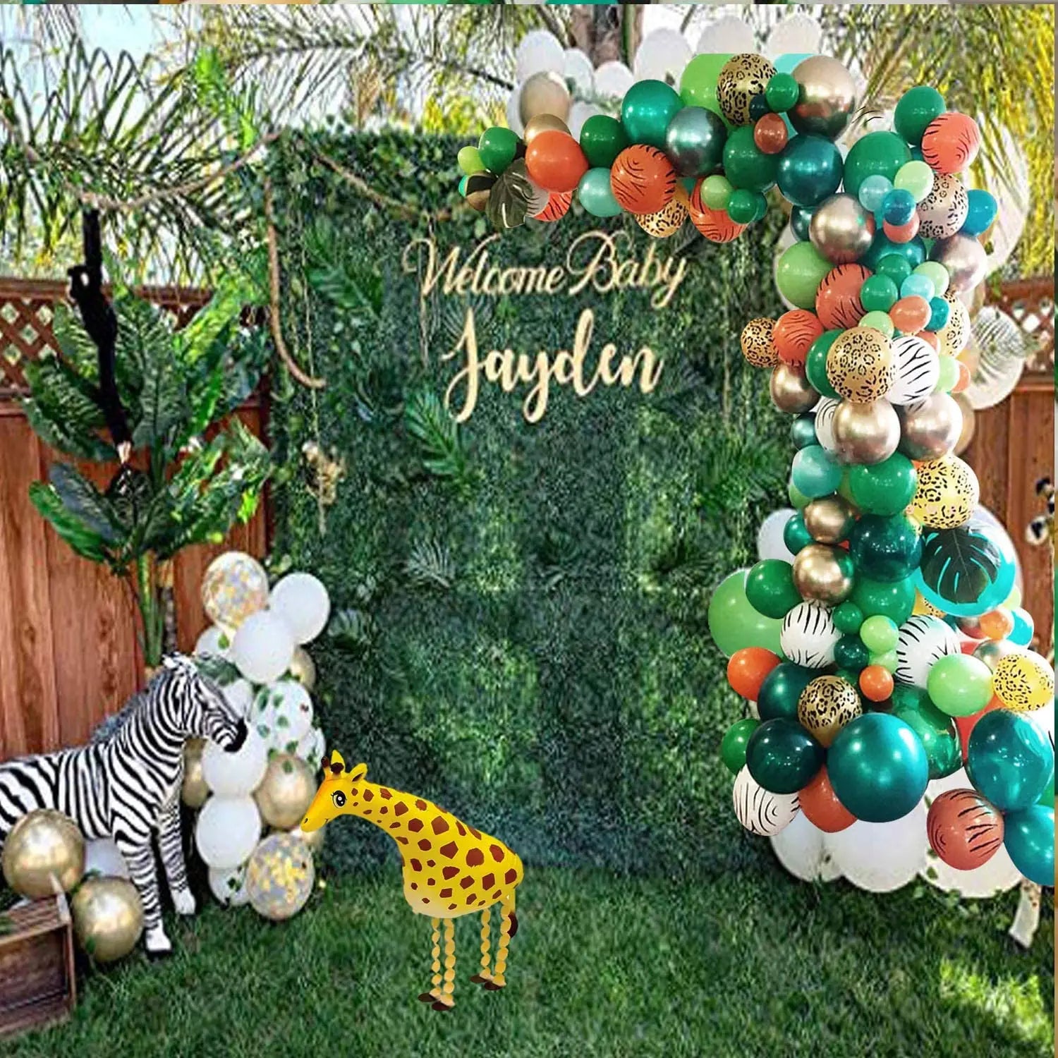 YOUMIKA   -  Animal Balloons Garland Kit Jungle Safari Theme Party Supplies Favors Kids Boys Birthday Party Baby Shower Decorations