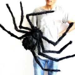 YOUMIKA  -  30cm/50cm/75cm/90cm/125cm/150cm/200cm Black Spider Halloween Decoration Haunted House Prop Indoor Outdoor Giant Decor