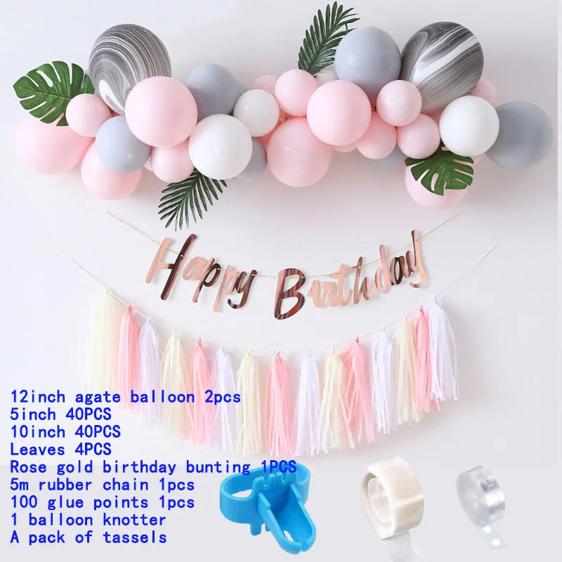 YOUMIKA  -  Macaron Balloons Garland Kit Birthday Party Decorations  Included for Valentine's Day, Baby Shower, Anniversary Party Decor