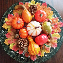 YOUMIKA  -  Artificial Pumpkin Autumn Fall Decoration Simulation fake Vegetable for Halloween Autumn Harvest Festival Home Table Decoration