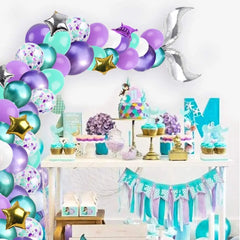 YOUMIKA   -  113pcs Mermaid Tail Balloon Garland Set for Mermaid Birthday Supplies The Sea Party Ocean Theme Party decoration