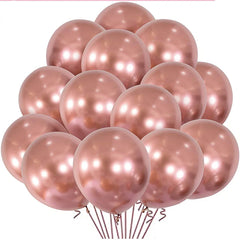 YOUMIKA   -  Rose Golden Metal Balloons Garland Arch Kit 180PCS Latex Balloon for Bridal Wedding Birthday Baby Shower Party Background Decor