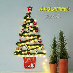 YOUMIKA  -  Christmas creative wall tree with lights DIY Christmas ornaments treeGlowing christmas tree christmas ornaments  happy tree