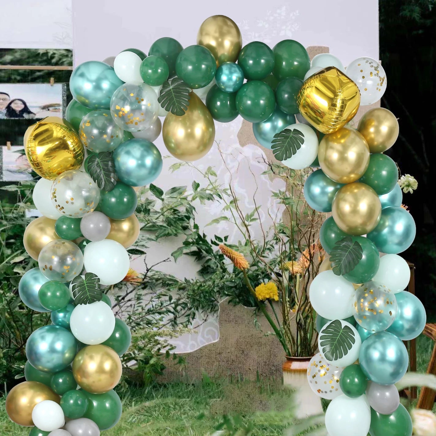 YOUMIKA  -  Jungle Safari Theme Baby Shower Decorations Boy - Balloon Garland Arch Kit Balloon Strip Green Animal Theme Birthday Party Decor