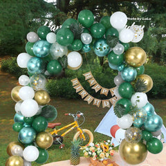 YOUMIKA  -  Jungle Safari Theme Baby Shower Decorations Boy - Balloon Garland Arch Kit Balloon Strip Green Animal Theme Birthday Party Decor