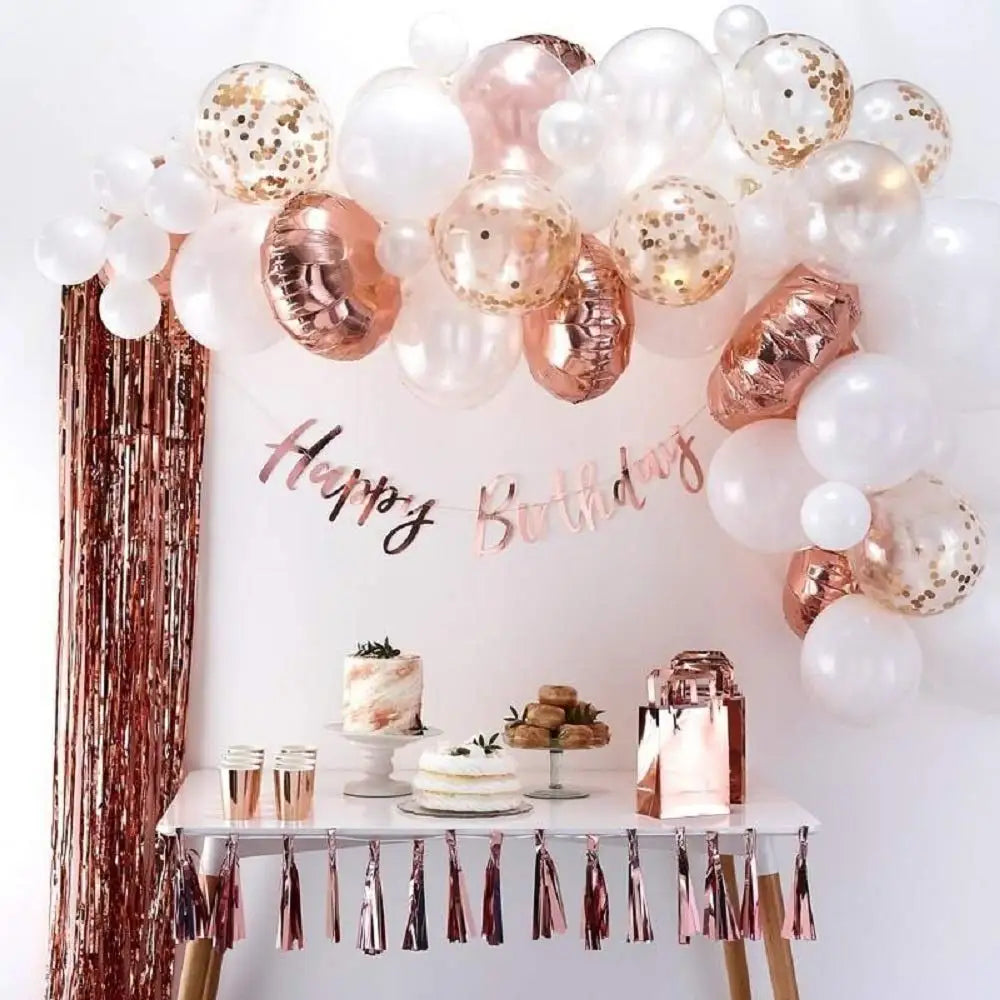 YOUMIKA   -  Party Christening Decor Balloon Garland Kit Rose Gold Arch Wedding Bridal Baby Shower Birthday Bachelorett Party Decoration