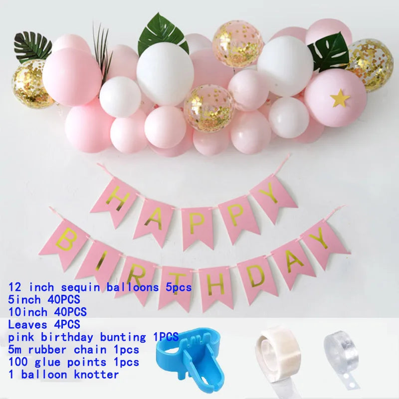 YOUMIKA  -  Macaron Balloons Garland Kit Birthday Party Decorations  Included for Valentine's Day, Baby Shower, Anniversary Party Decor