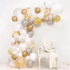 YOUMIKA   -  101pcs Balloons Garland arch Kit White Silver Rose Gold for Girl Kids Birthday Baby Shower Bridal Wedding Party Decoration