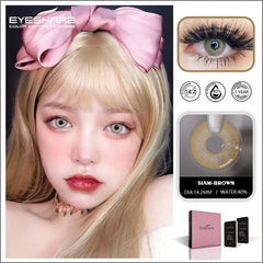 YOUMIKA  -  Colored Contacts Lens Natural 2pcs Blue Brown Color Contact Lenses For Eye Beautful Pupils  Makeup Yearly Contactless