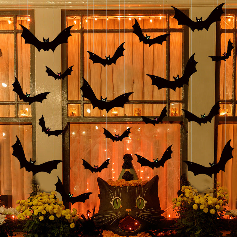 indoor halloween decor ideas Halloween Hanging Bat Halloween Decoration Customized Halloween Flying Bat with Glowing Eyes