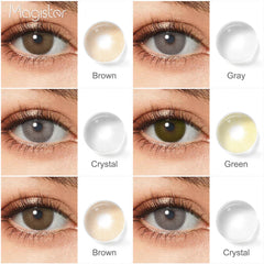 YOUMIKA  -  Natural Color Contact Lenses for Eyes Beauty Elves Mirage Color Lens Eyes Cosmetics 2pcs Yearly Natural Color Lenses