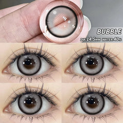 YOUMIKA  -  2pcs Color Contact Lenses for Eyes Natural Gray Colored Contact Lenses Yearly Fashion Lenses Brown Eyes Contact Lenses