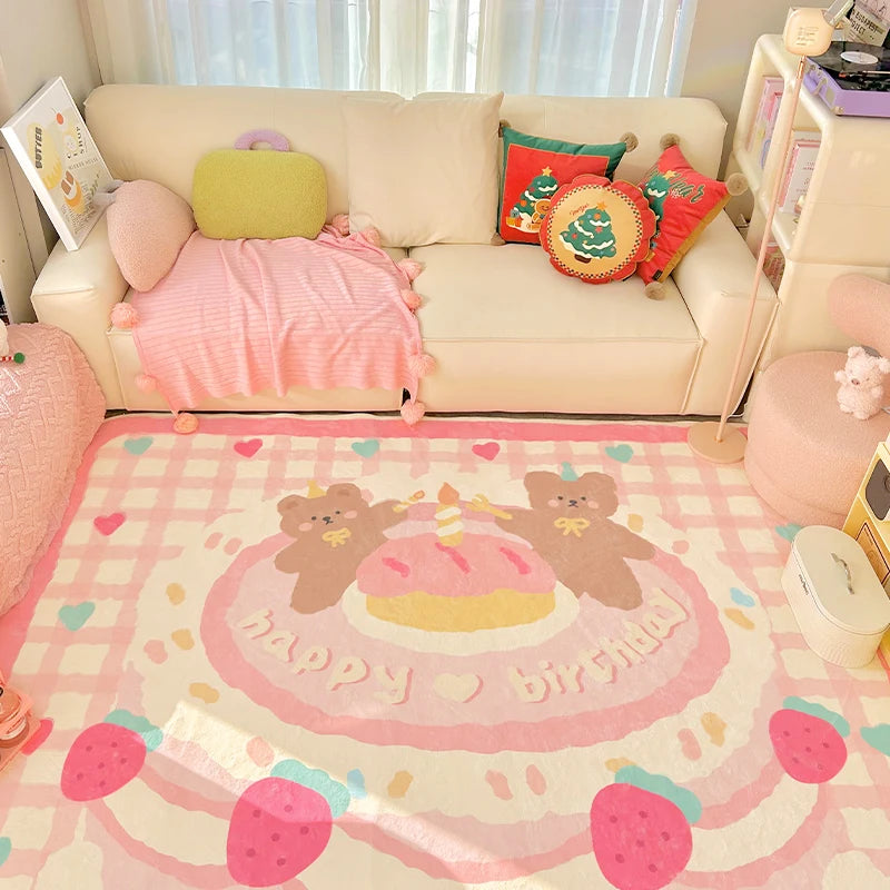 YOUMIKA  -  Carpet for Living Room Cute Bear Large Area Soft Home Decoration Bedroom Cloakroom Plush Mat Coffee Tables Fluffy Rug