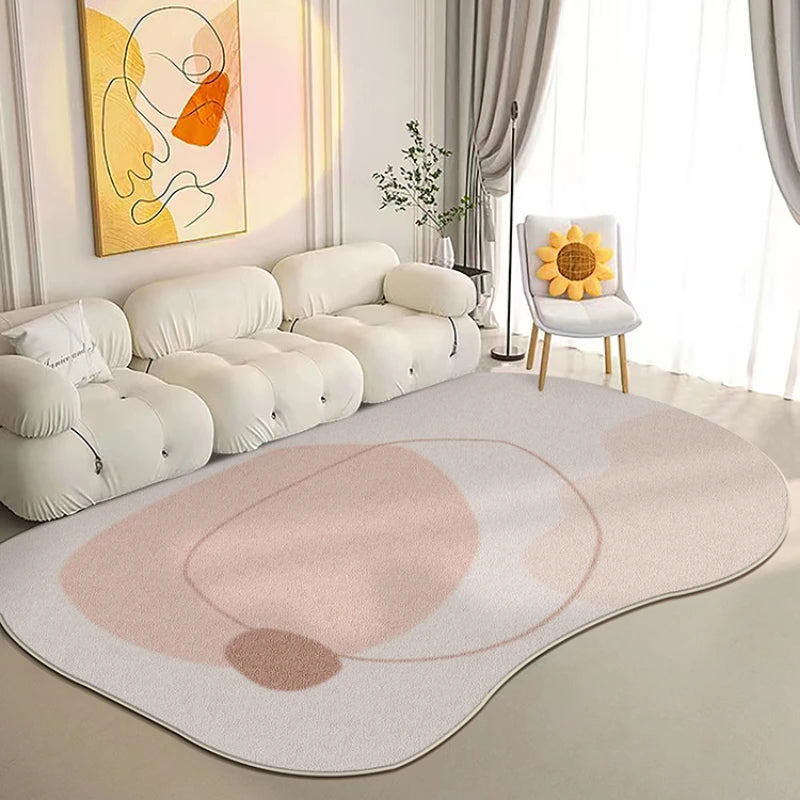 YOUMIKA  - Simple Irregular Living Room Decoration Carpet Home Bedroom Bedside Large Plush Carpets Light Luxury Study Cloakroom Soft Rug