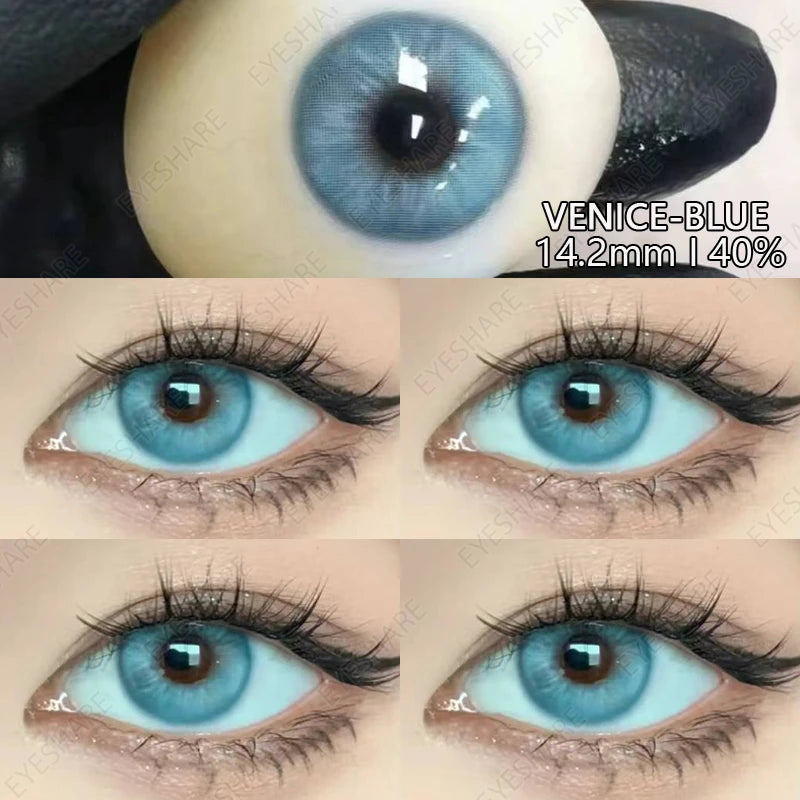 YOUMIKA  -  1 Pair NEW Contacts Lenses Colored Contacts Lens for Eye Natural Blue Contacts Lens Brown Eye Lens Makeup Beauty Pupils