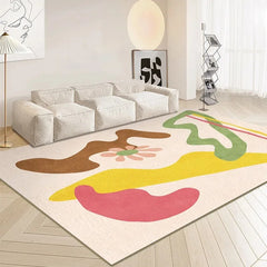 YOUMIKA  -  IG Light Color Living Room Carpet Light Luxury Fresh Cloakroom Plush Rug Coffee Table Bedroom Bedside Soft Mats Ковер Tapis