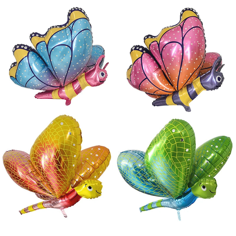 YOUMIKA  -  Large Butterfly Foil Balloon 3D Insect Butterfly Fairy Helium Balloon for Girls Birthday Party Decoration Kids Toy Gift Wedding