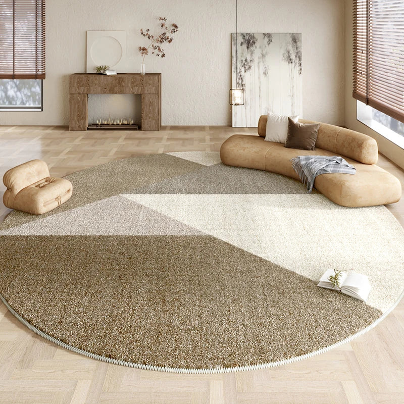 YOUMIKA  -  Wabi-sabi Style Living Room Decoration Round Carpet Large Area Plush Floor Mat Soft Fluffy Bedside Rug thicken Rugs for Bedroom