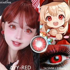 YOUMIKA  -   2pcs Color Contact Lenses for Eyes Purple Contacts Lenses Yearly Blue Lens Cosplay Coloured Anime Lens Hoshino Ai Pupil