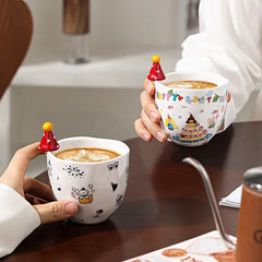 YOUMIKA  -  Hat Cup Cartoon Ceramic Cup Cute Mug Birthday Gift Couple Creative Water Cup Coffee Mug Free Shipping