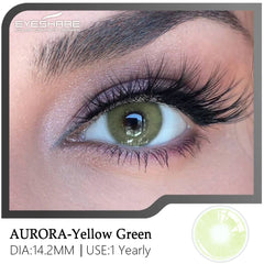 YOUMIKA  -  2 Pcs Color Contact Lenses for Eyes Gray Eyes Contacts Lenses Blue Contact Lenses Yearly Beautiful Pupils Green Lenses