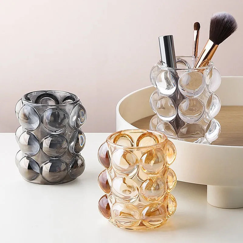 YOUMIKA  -  INS Style Creative Glass Pen  Decoration Eyebrow Makeup  organizer Brush Holder  Girl Cute Desktop Lipstick brush Storage