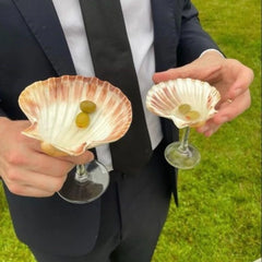 YOUMIKA  -  Homemade Handmade Natural Conch Shell Tray Wedding Supplies Wine Glass Desserts Cocktail Cups