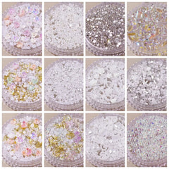 YOUMIKA  -  1Box Eyes Face Makeup Facial Decoration Patch Butterfly Diamond Pearl Adhesive Rhinestone Glitter Sequin DIY Nail Art Decoration