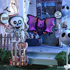 YOUMIKA  -  Halloween Party Pumpkin Bat Foil Balloons Skeleton Spider Inflatable Air Globos Kids Toy Halloween Decoration for Home Outdoor