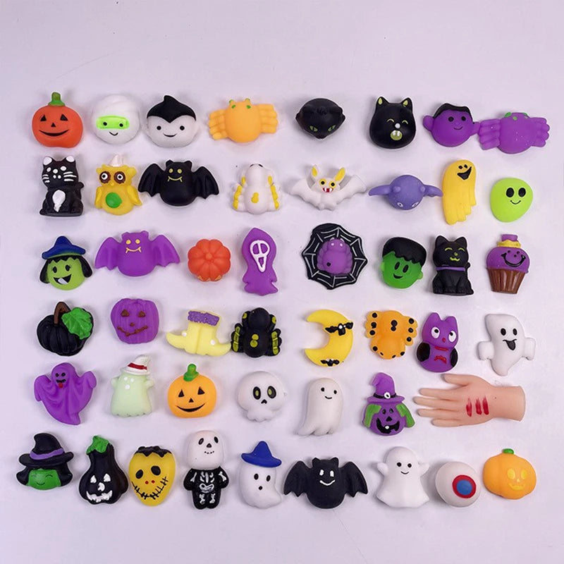 YOUMIKA  -  10/20Pcs Halloween Squeeze Toys Pumpkin Ghost Stress Relief Toy Gift for Kids Halloween Birthday Party Favors Decor Supplies