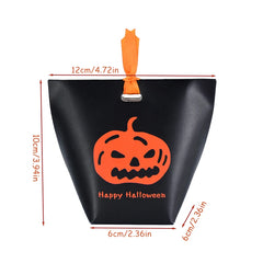 YOUMIKA  -  10Pcs Halloween Pumpkin Candy Gift Box Cookie Snack Packaging Bag Kids Trick or Treat Favors Halloween Party Decoration Supplies