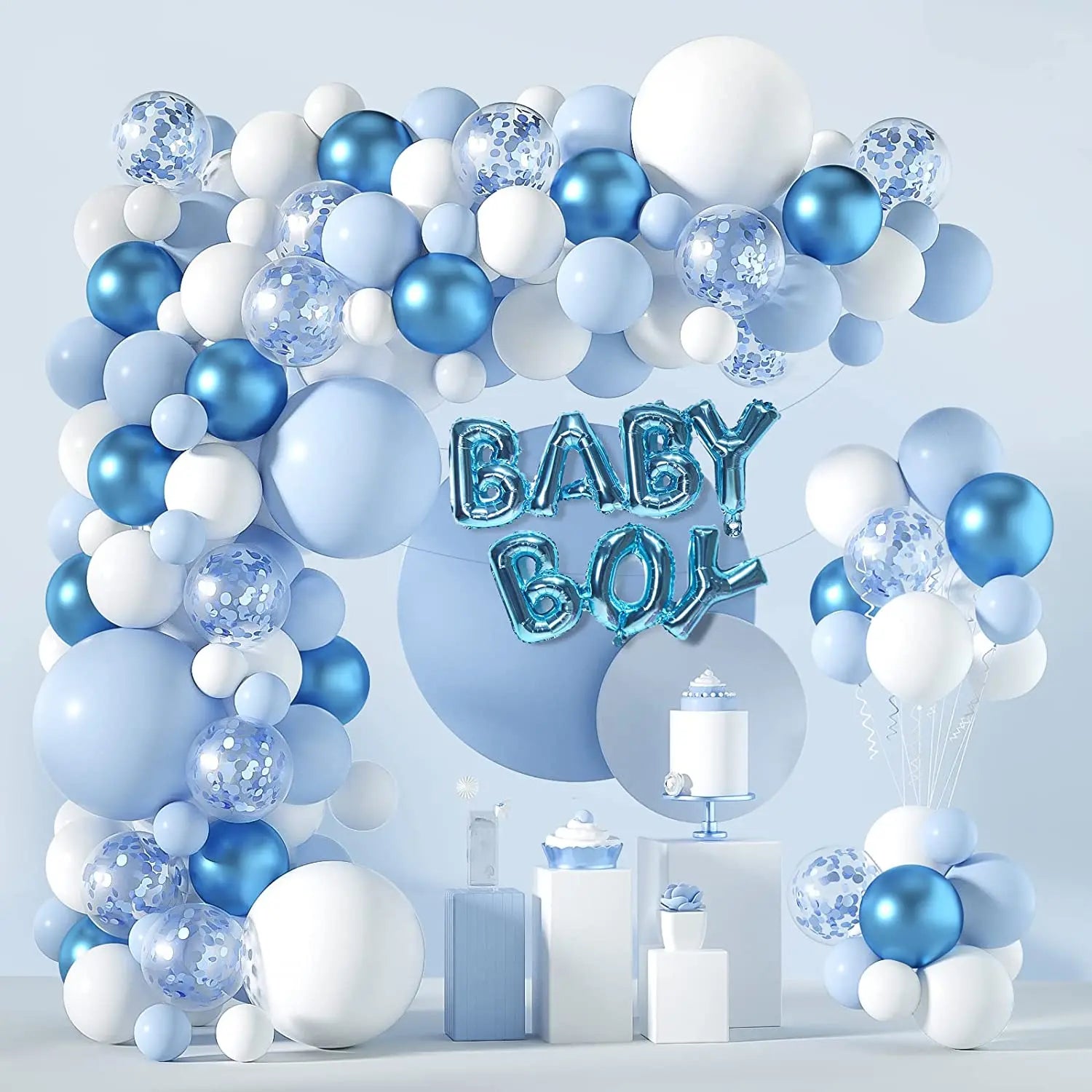 YOUMIKA  -  Boy and Girl Arch Garland Kit For Baby Shower Birthday Engagement Gender Reveal Party Decoration Balloons