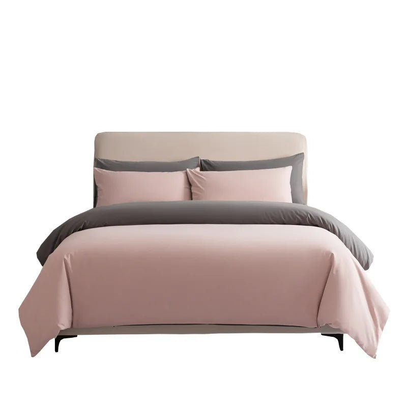 YOUMIKA  -  3/4pcs Light Luxury All Cotton Homestay Long Staple Cotton Duvet Cover Set, Thickened Matte Solid Color Bedding 1.2/1.5/1.8/2.0m