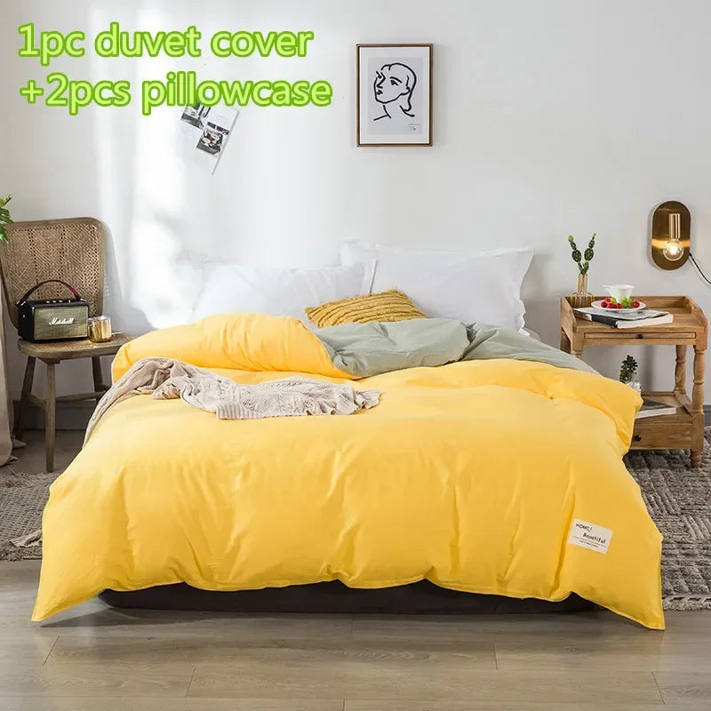 YOUMIKA  -  Fashion Duvet Cover Sets Cotton Gray Quilt Cover Single Double Queen Bedding Sets 2pc Pillowcase Boys Solid Comforter Cover Sets