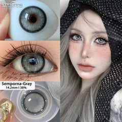 YOUMIKA  -  2Pcs Color Contact Lens Pupils Blue Eyes Nature Brown Eye Contact Lenses High Quality Colored Makeup Lens Fast Delivery