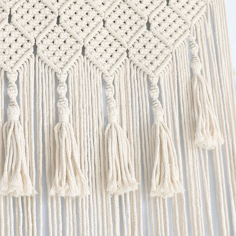 YOUMIKA  -  Macrame Curtain Room Doorway Divider Window Curtains Bohemian Macromay Wall Hanging for Bedroom Wedding Backdrop Home Decorrtion