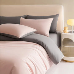 YOUMIKA  -  3/4pcs Light Luxury All Cotton Homestay Long Staple Cotton Duvet Cover Set, Thickened Matte Solid Color Bedding 1.2/1.5/1.8/2.0m