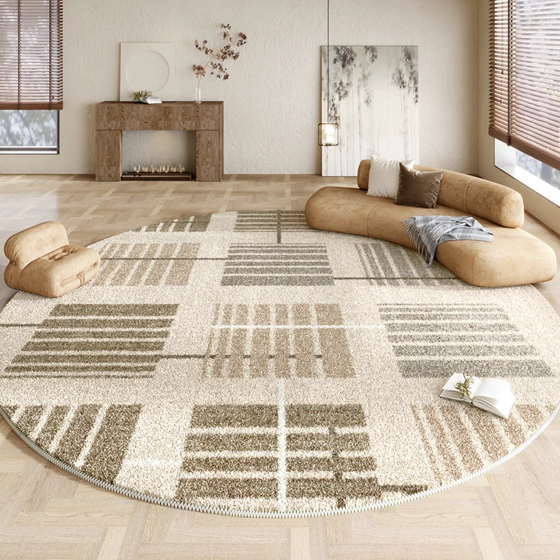 YOUMIKA  -  Wabi-sabi Style Living Room Decoration Round Carpet Large Area Plush Floor Mat Soft Fluffy Bedside Rug thicken Rugs for Bedroom