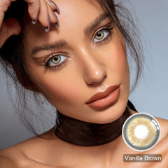 YOUMIKA  -  Colored Lenses For Eyes Yearly Brown Contact Lenses 14.2 mm Eye Color Lens Colored Contacts Non Prescription