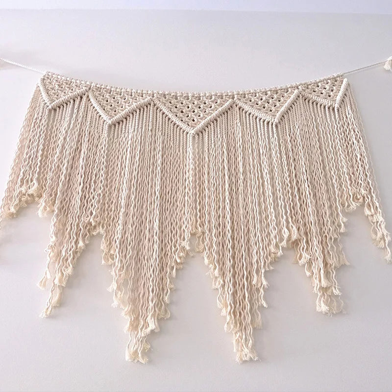 YOUMIKA  -  Macrame Wall Hanging Tapestry Large Bohemian Macrame Curtain Fringe Backdrops Home Decor for Wedding Living Room Bedroom Gallery