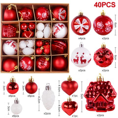 YOUMIKA  -  6CM Christmas Ball Ornaments Big Xmas Tree Hanging Pendant Snowflake Merry Christmas Decoration for Home 2024 Noel New Year Gift