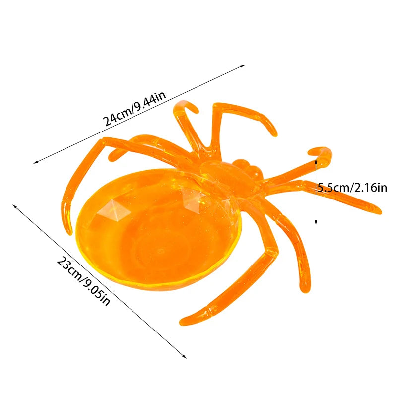 YOUMIKA  -  Halloween Spider Shaped Fruits Candy Basket Snack Cookie Bowl Plate Tray Kids Trick or Treat Halloween Party Table Decorations