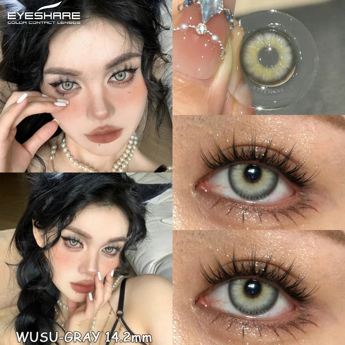 YOUMIKA  -  New Colored Contacts Lenses for Eyes 2pcs Brown Contacts Lenses Blue Eye Lense Beautiful Pupil Yearly Eye Contact Lens