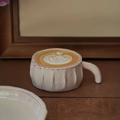 YOUMIKA  -  Vintage Handmade Matte Ceramic Coffee Cups Plates Creative Latte Latte Art  Afternoon Tea Cups Gifts