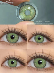 YOUMIKA  -   2pcs/pair New Colored Contact Lenses Fashion Green Eyes Lenses Natural Brown Eye Lenses Gray Contact Lens Fast Delivery